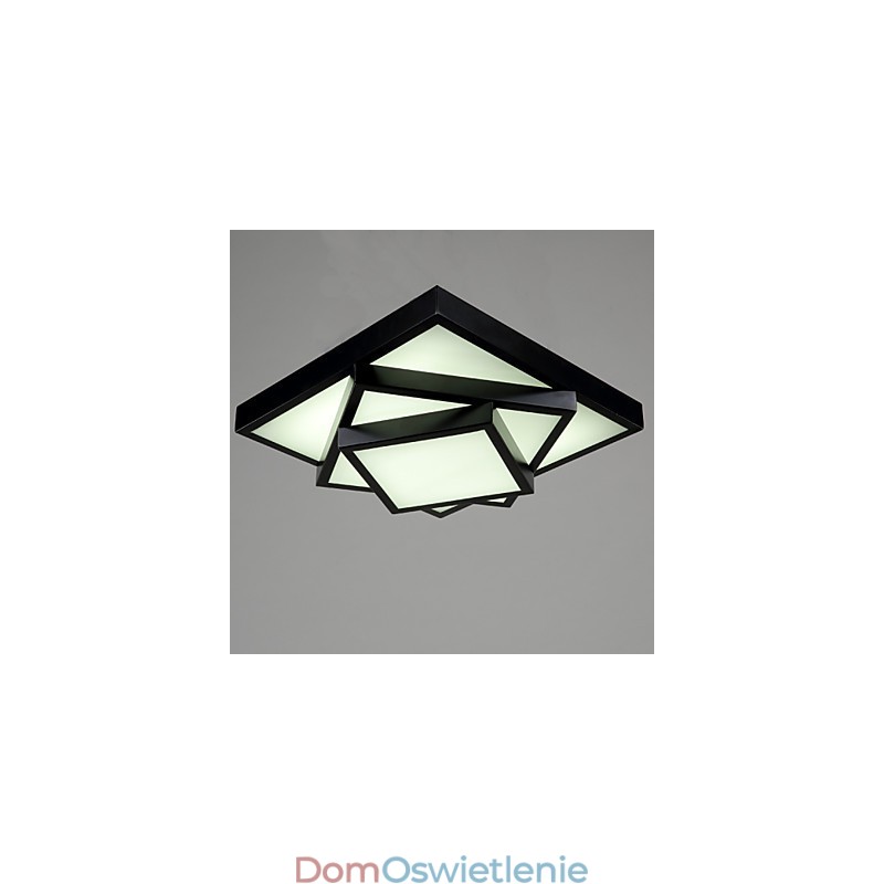 Kwadratowa lampa sufitowa do montażu na płasko, nowoczesna, współczesna, metalowa