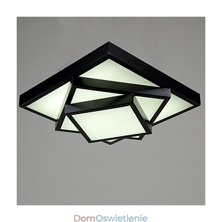 Kwadratowa lampa sufitowa do montażu na płasko, nowoczesna, współczesna, metalowa Kwadratowa lampa sufitowa do montażu na płasko, nowoczesna, współczesna, metalowa