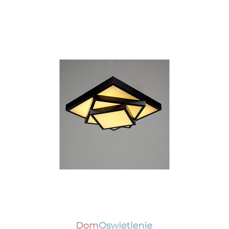 Kwadratowa lampa sufitowa do montażu na płasko, nowoczesna, współczesna, metalowa