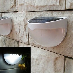Lampa ogrodowa zasilana energią słoneczną, automatyczna, aktywowana czujnikiem, lampa słoneczna (biała)