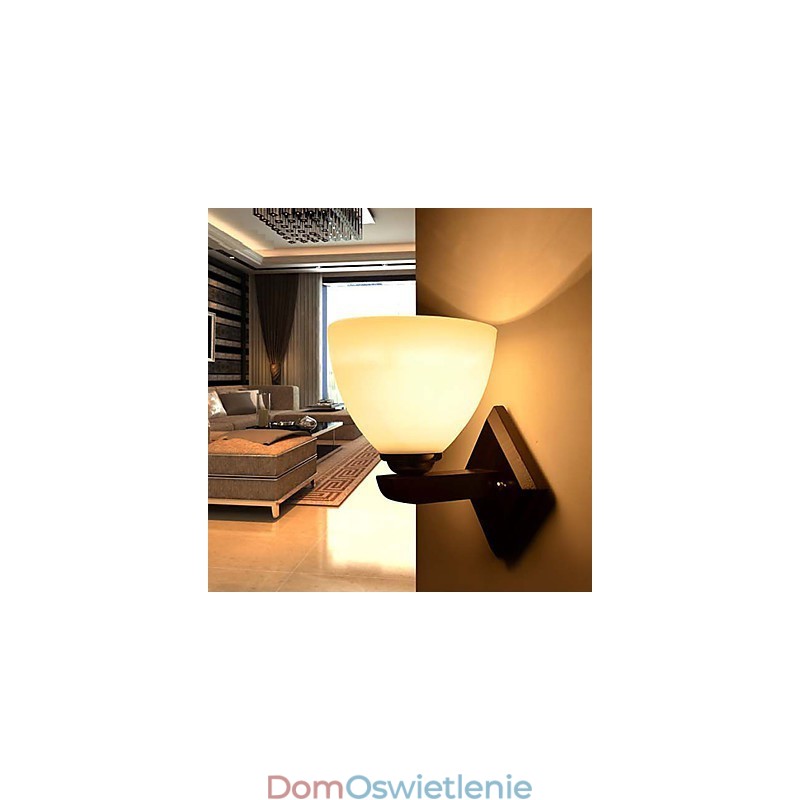 Lampa ścienna szklana ciepła nowoczesna lampa ścienna głowy łóżka światła