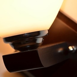 Lampa ścienna szklana ciepła nowoczesna lampa ścienna głowy łóżka światła