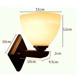 Lampa ścienna szklana ciepła nowoczesna lampa ścienna głowy łóżka światła