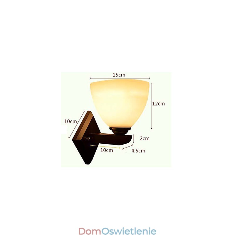 Lampa ścienna szklana ciepła nowoczesna lampa ścienna głowy łóżka światła