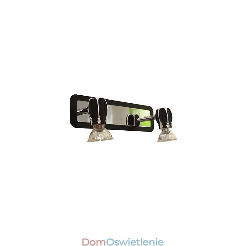 Nowoczesne czarne kinkiety łazienkowe z 2 światłami