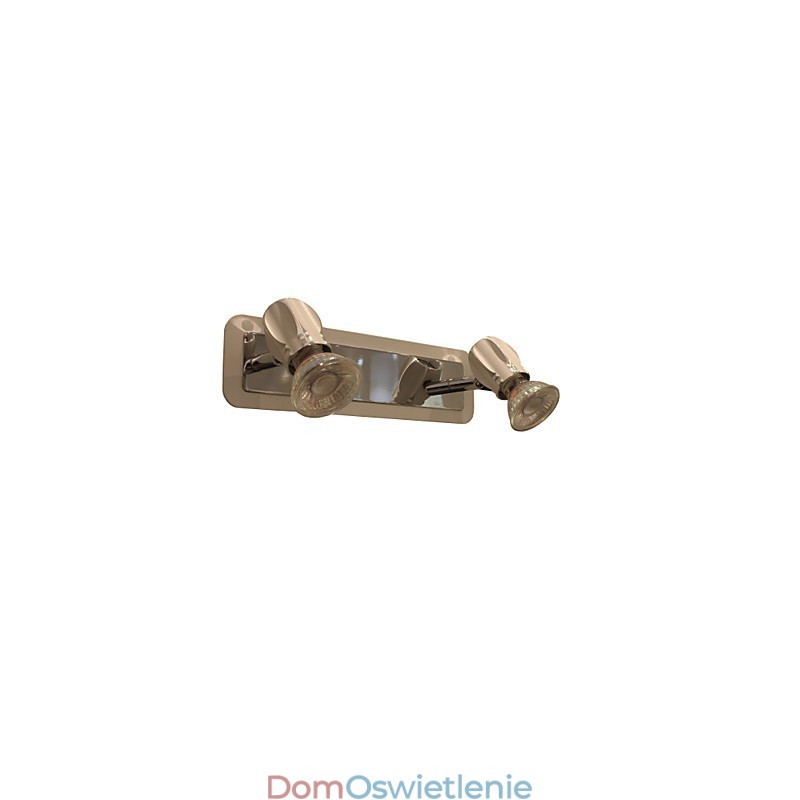 Nowoczesne chromowane kinkiety łazienkowe z 2 światłami