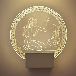 Lampa ścienna akrylowa PCV Lampa świetlna Chip Nowoczesna współczesna metalowa 5W