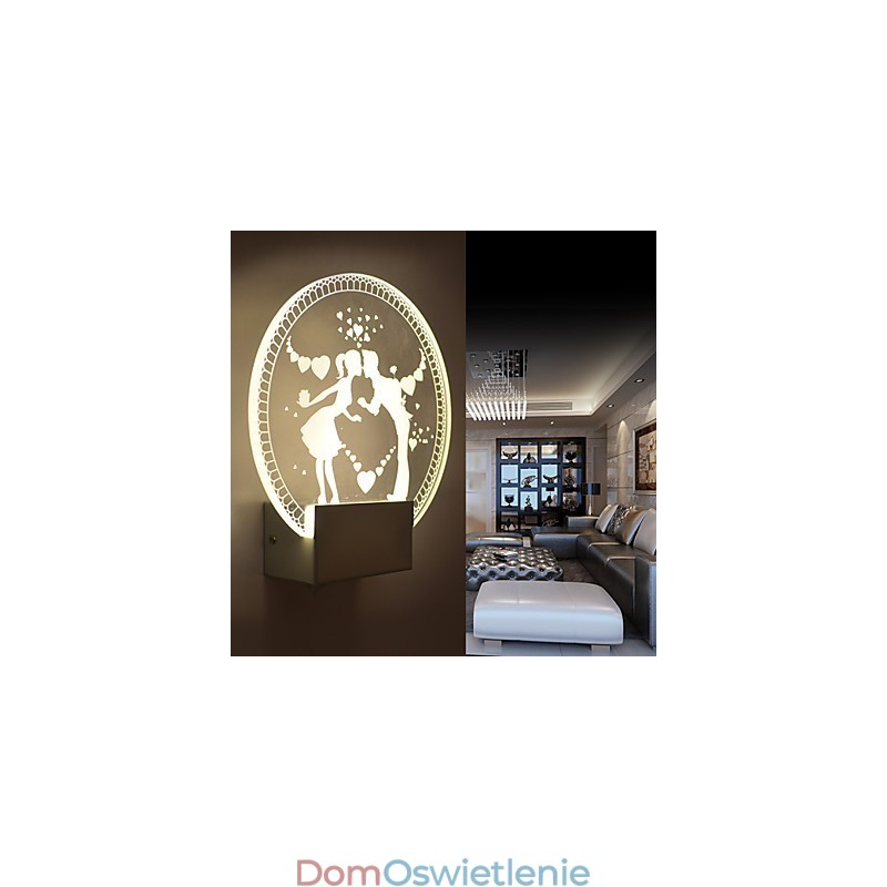 Lampa ścienna akrylowa PVC Lampa świetlna Nowoczesna współczesna metalowa