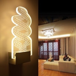 Lampa ścienna akrylowa PCV Lampa świetlna Chip Nowoczesny Współczesny Metal