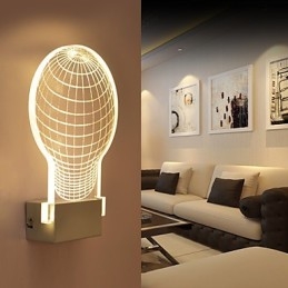 Lampa ścienna akrylowa PCV Lampa świetlna Chip Nowoczesny Współczesny Metal