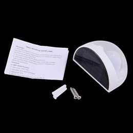 Lampa wodoodporna IP55 zasilana energią słoneczną, biała + czarna