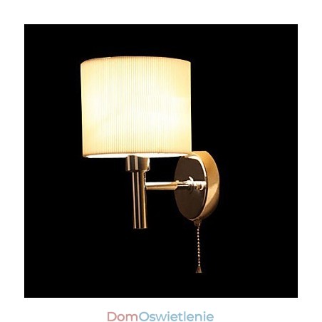 Stylowa lampa ścienna z metalu i tkaniny z 1 światłem w białym cylindrze Stylowa lampa ścienna z metalu i tkaniny z 1 światłem w białym cylindrze