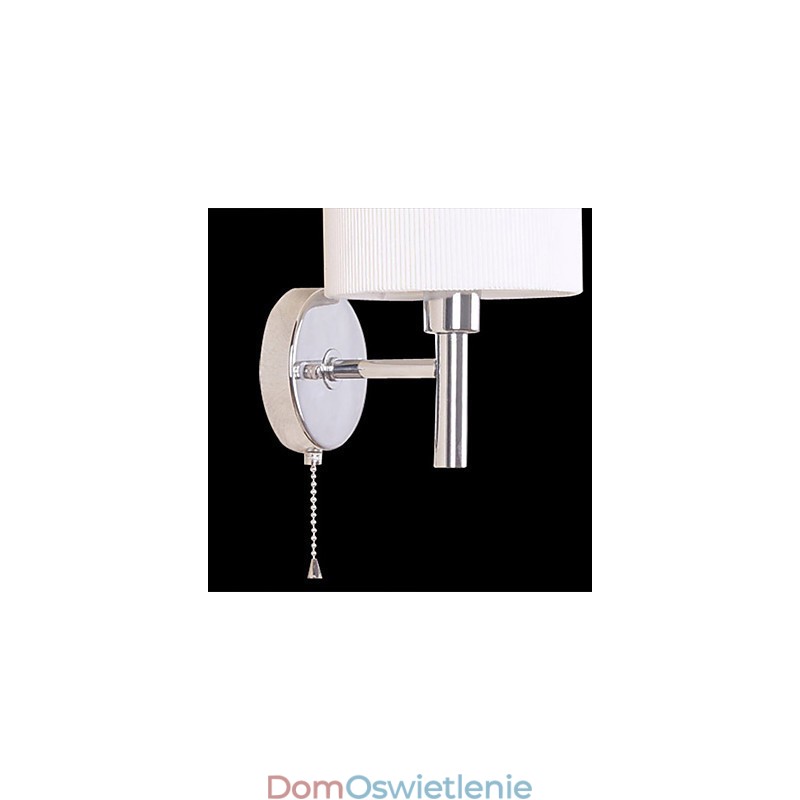 Stylowa lampa ścienna z metalu i tkaniny z 1 światłem w białym cylindrze