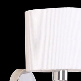 Stylowa lampa ścienna z metalu i tkaniny z 1 światłem w białym cylindrze