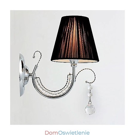 Nowoczesna lampa ścienna z abażurem z tkaniny w stylu żyrandola z kryształową kroplą Nowoczesna lampa ścienna z abażurem z tkaniny w stylu żyrandola z kryształową kroplą