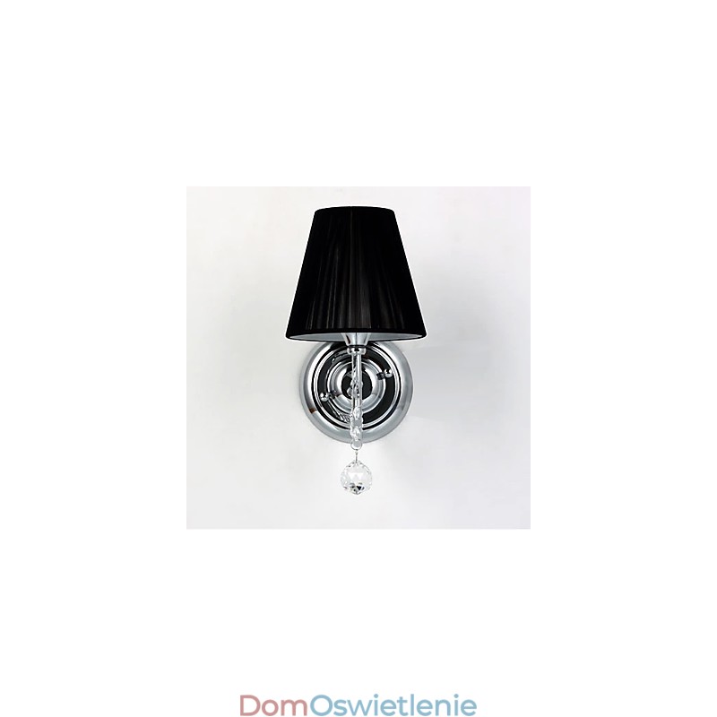 Nowoczesna lampa ścienna z abażurem z tkaniny w stylu żyrandola z kryształową kroplą