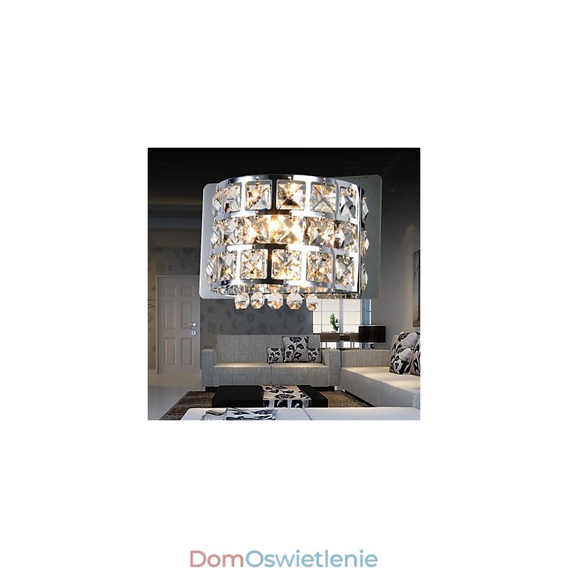 Kryształowe lampy ścienne do montażu na płasko Nowoczesne współczesne G4 Metal