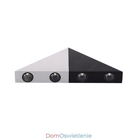 Nowoczesna lampa ścienna w kolorze czarnym i srebrnym, szykowny design w stylu trójkąta Nowoczesna lampa ścienna w kolorze czarnym i srebrnym, szykowny design w stylu trójkąta