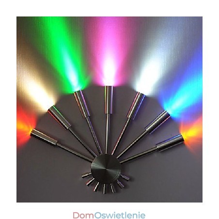 Nowoczesna lampa ścienna z rozpraszającym światłem, wachlarzowata, 7 metalowych pałeczek, styl elegancki Nowoczesna lampa ścienna z rozpraszającym światłem, wachlarzowata, 7 metalowych pałeczek, styl elegancki