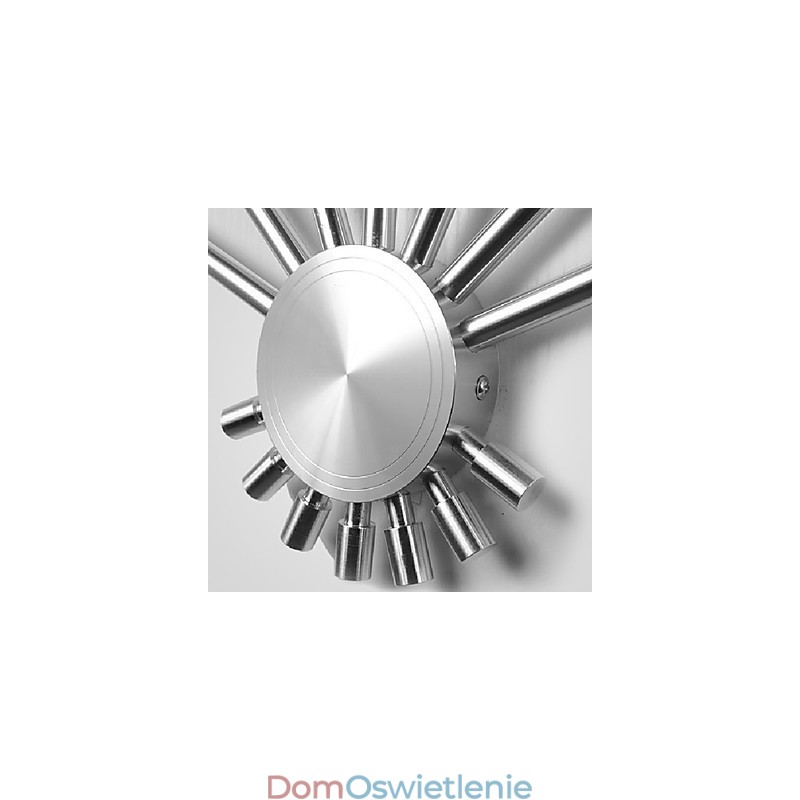 Nowoczesna lampa ścienna z rozpraszającym światłem, wachlarzowata, 7 metalowych pałeczek, styl elegancki