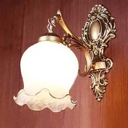Lampa ścienna do łazienki 1 światło Klasyczne metalowe szkło malowane