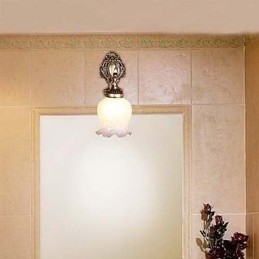 Lampa ścienna do łazienki 1 światło Klasyczne metalowe szkło malowane