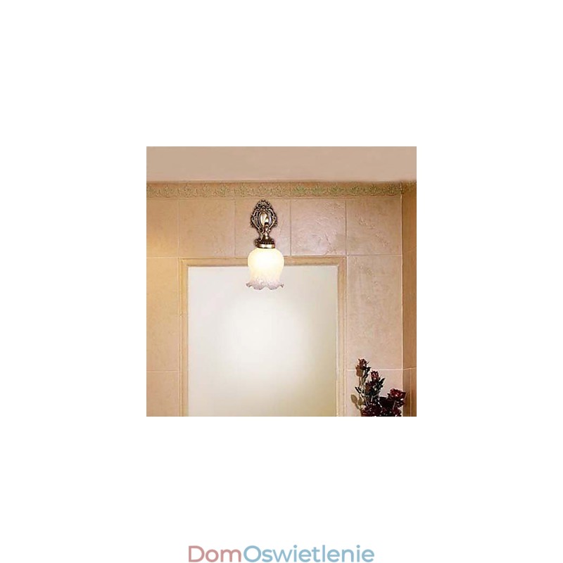 Lampa ścienna do łazienki 1 światło Klasyczne metalowe szkło malowane