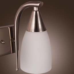 2-punktowa lampa ścienna w białym kloszu