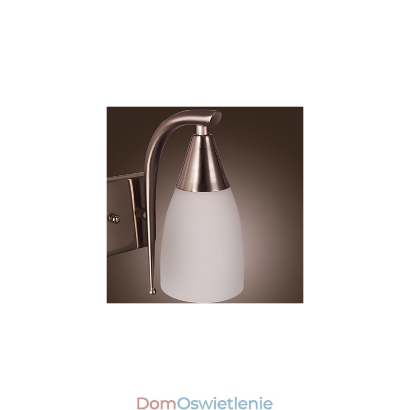 2-punktowa lampa ścienna w białym kloszu