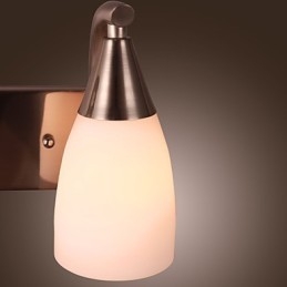 2-punktowa lampa ścienna w białym kloszu
