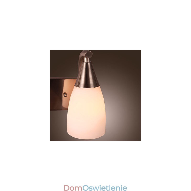 2-punktowa lampa ścienna w białym kloszu
