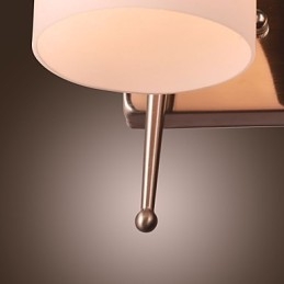 2-punktowa lampa ścienna w białym kloszu