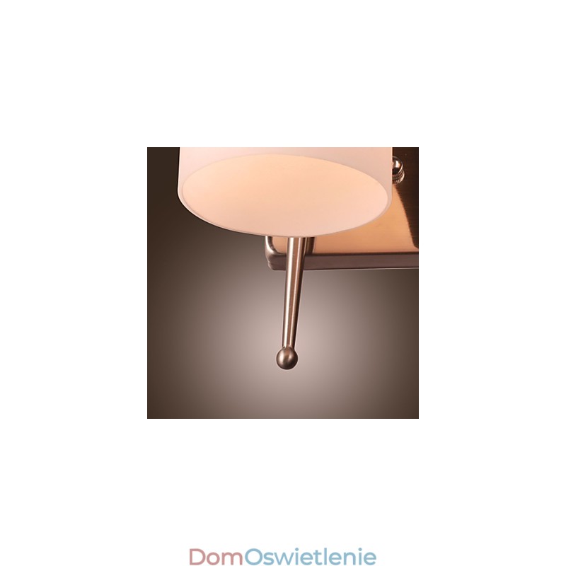 2-punktowa lampa ścienna w białym kloszu