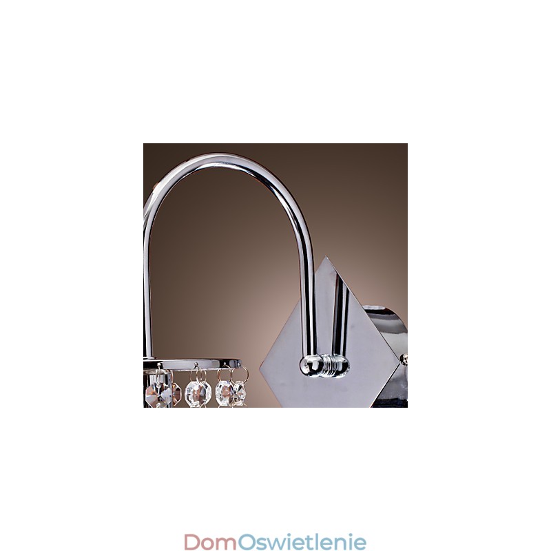 Kinkiet z elegancką kryształową kroplą