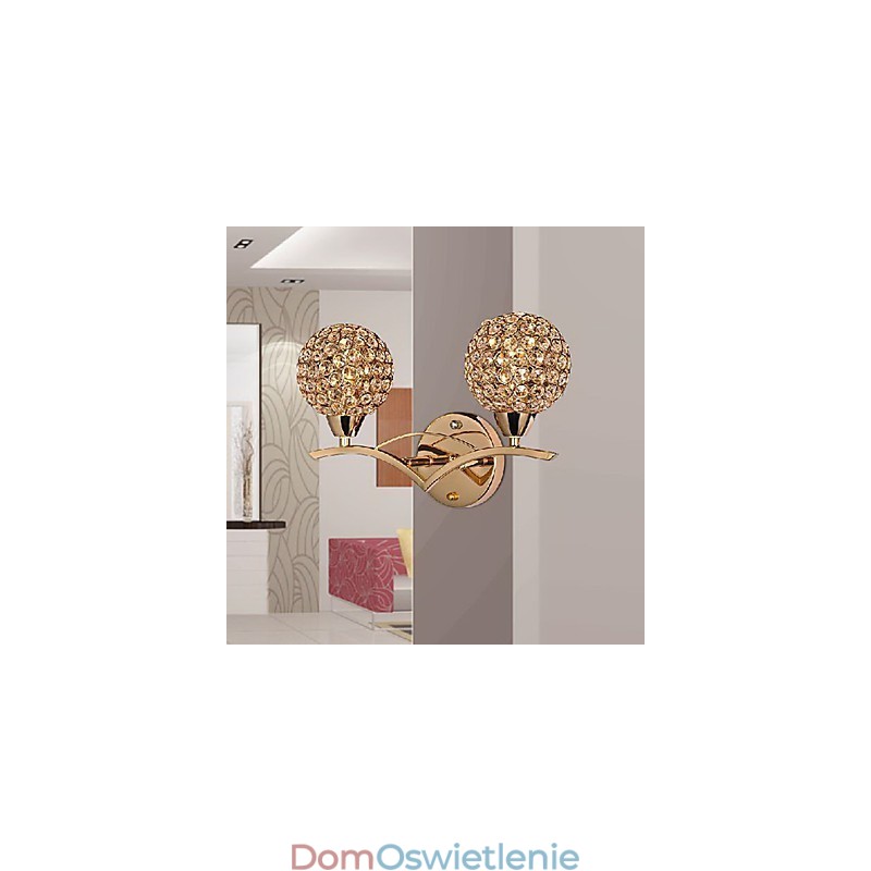 Nowoczesna, elegancka lampa ścienna z 2 światłami