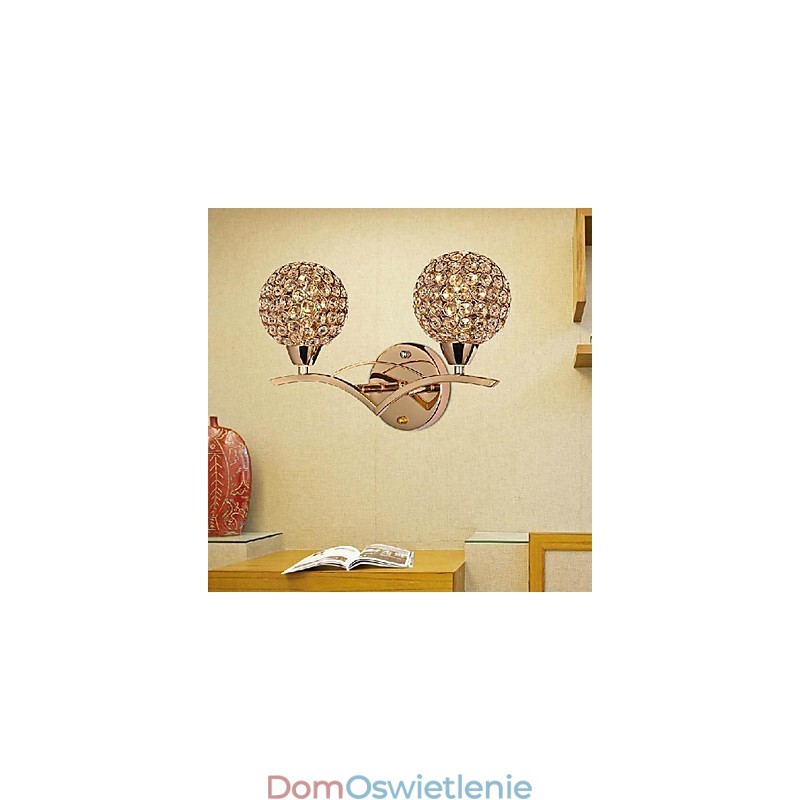 Nowoczesna, elegancka lampa ścienna z 2 światłami