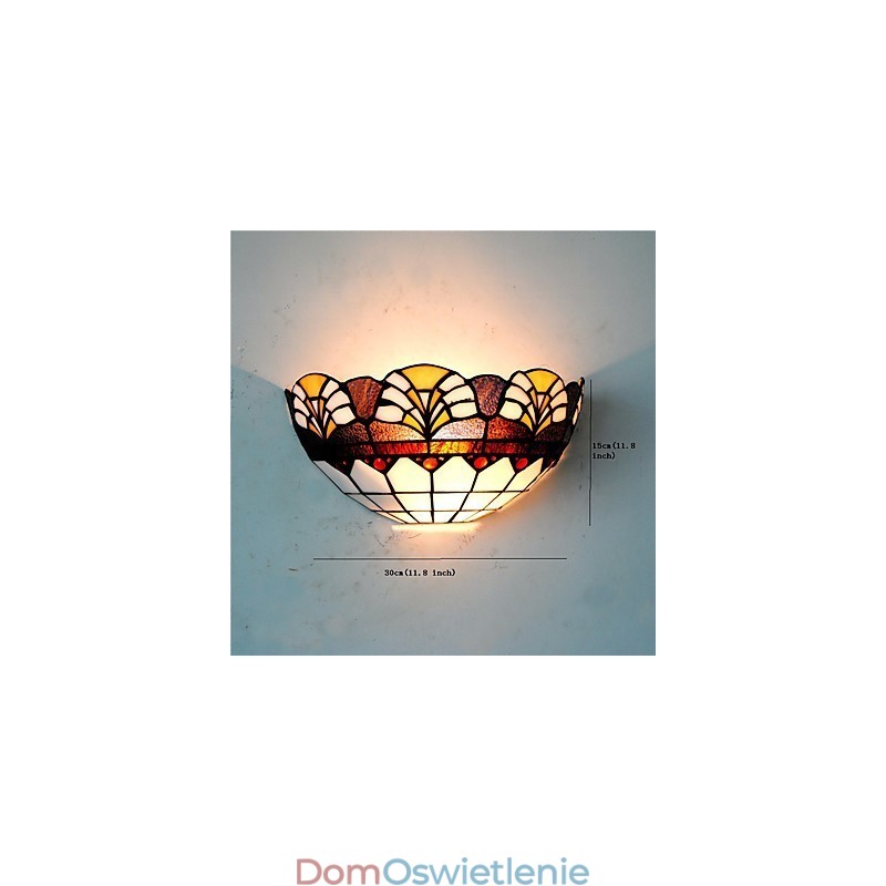 Retro Country Kinkiety Szklany Klosz Salon Sypialnia Restauracja Kawiarnia Bar Kinkiety Ścienne