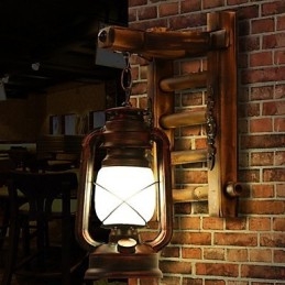 Chińskie retro nostalgiczne kreatywne oświetlenie lampy naftowe latarnie kinkiety ścienne lampa ścienna