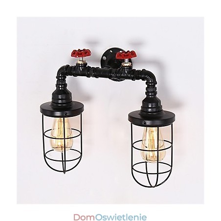 Vintage Industrial Pipe Wall Lights Black Creative Lights Restaurant Cafe Bar Decoration lighting With 2 Lights Painted Finish Vintage Industrial Pipe Wall Lights Black Creative Lights Restaurant Cafe Bar Decoration lighting With 2 Lights Painted Finish