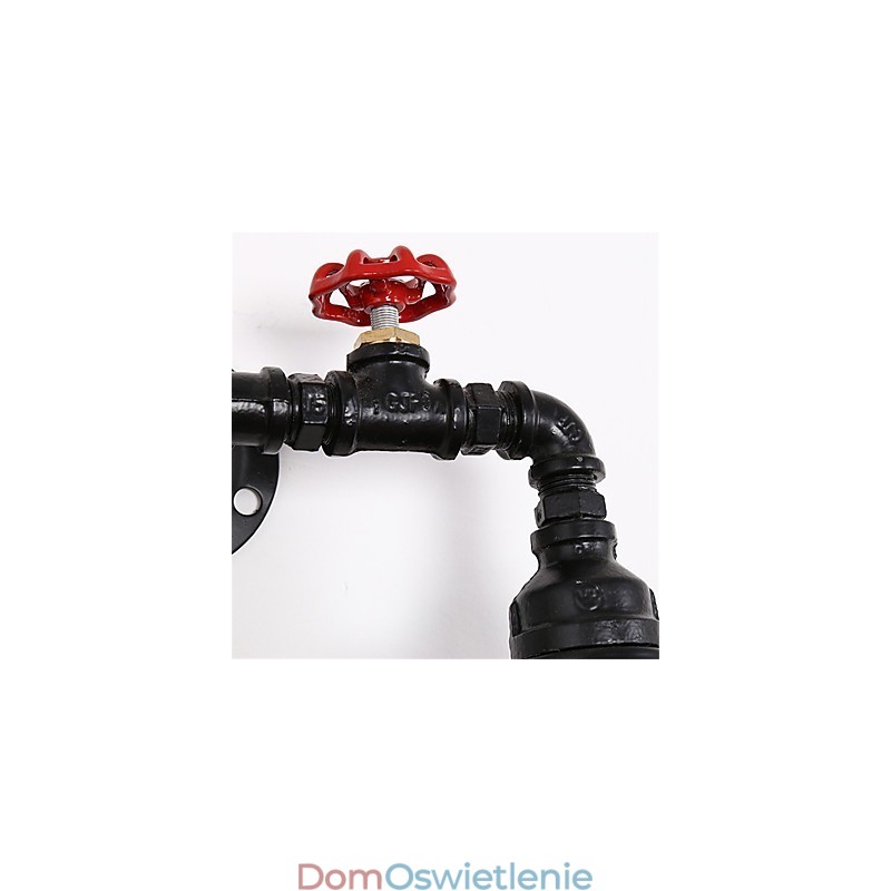 Vintage Industrial Pipe Wall Lights Black Creative Lights Restaurant Cafe Bar Decoration lighting With 2 Lights Painted Finish