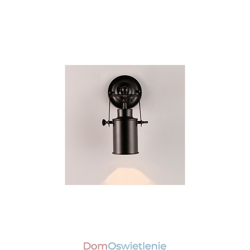 Vintage Black Metal Loft Kinkiet Salon Jadalnia Korytarz Kawiarnia Bary Bar Lampa ścienna