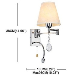 Lampa ścienna do sypialni Lampa do czytania Lampa z tkaniny