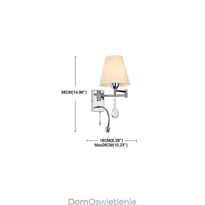 Lampa ścienna do sypialni Lampa do czytania Lampa z tkaniny
