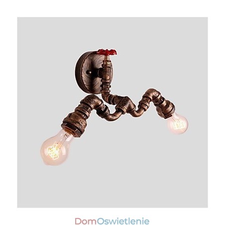 Vintage Industrial Pipe Wall Lights Kreatywne oświetlenie Restauracja Kawiarnia Bar Dekoracja oświetlenie z 2 światłami Malowane wykończenie Vintage Industrial Pipe Wall Lights Kreatywne oświetlenie Restauracja Kawiarnia Bar Dekoracja oświetlenie z 2 światłami Malowane wykończenie