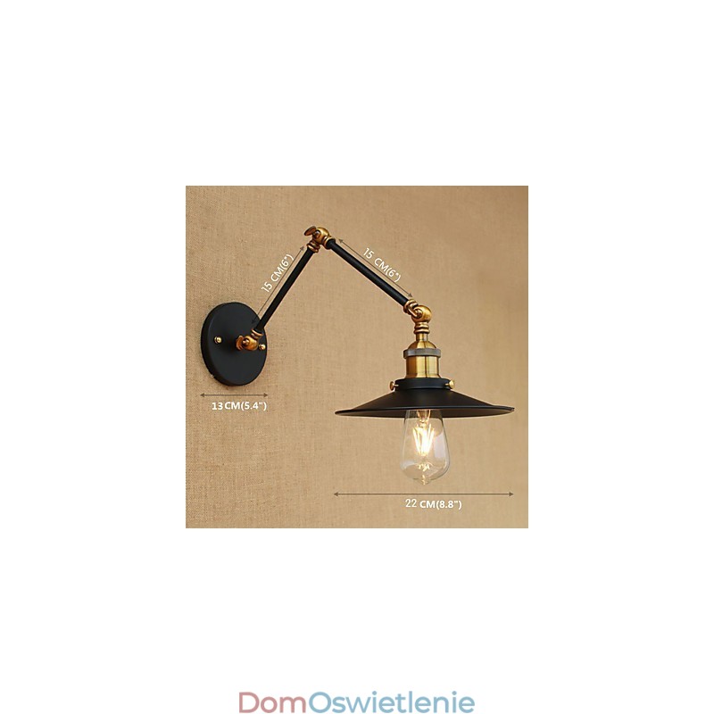 Kinkiet Mosiężny Vintage Industrial Kinkiet Światło Oświetlenie domowe Wystrój wnętrz Kinkiet