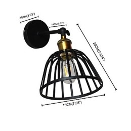 Lekka malowana stalowa lampa ścienna Dumb Black American Coffee Decoration Retro lampa ścienna Lightsaber Lamp na ścianie