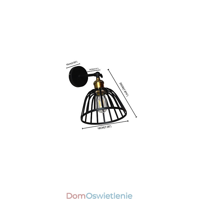 Lekka malowana stalowa lampa ścienna Dumb Black American Coffee Decoration Retro lampa ścienna Lightsaber Lamp na ścianie