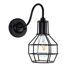 Kinkiet Kinkiety Ścienne Żelazo Ścienne Lampy Głupi Czarny Miecz Świetlny Lampa Na Ścianie