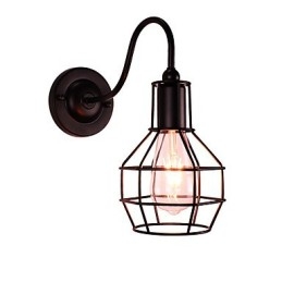 Kinkiet Kinkiety Ścienne Żelazo Ścienne Lampy Głupi Czarny Miecz Świetlny Lampa Na Ścianie