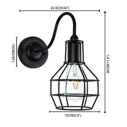 Kinkiet Kinkiety Ścienne Żelazo Ścienne Lampy Głupi Czarny Miecz Świetlny Lampa Na Ścianie